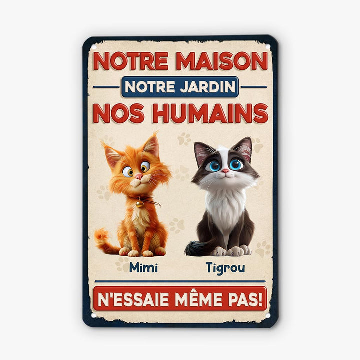 Plaque extérieure personnalisée avec chat pour personnaliser la façade