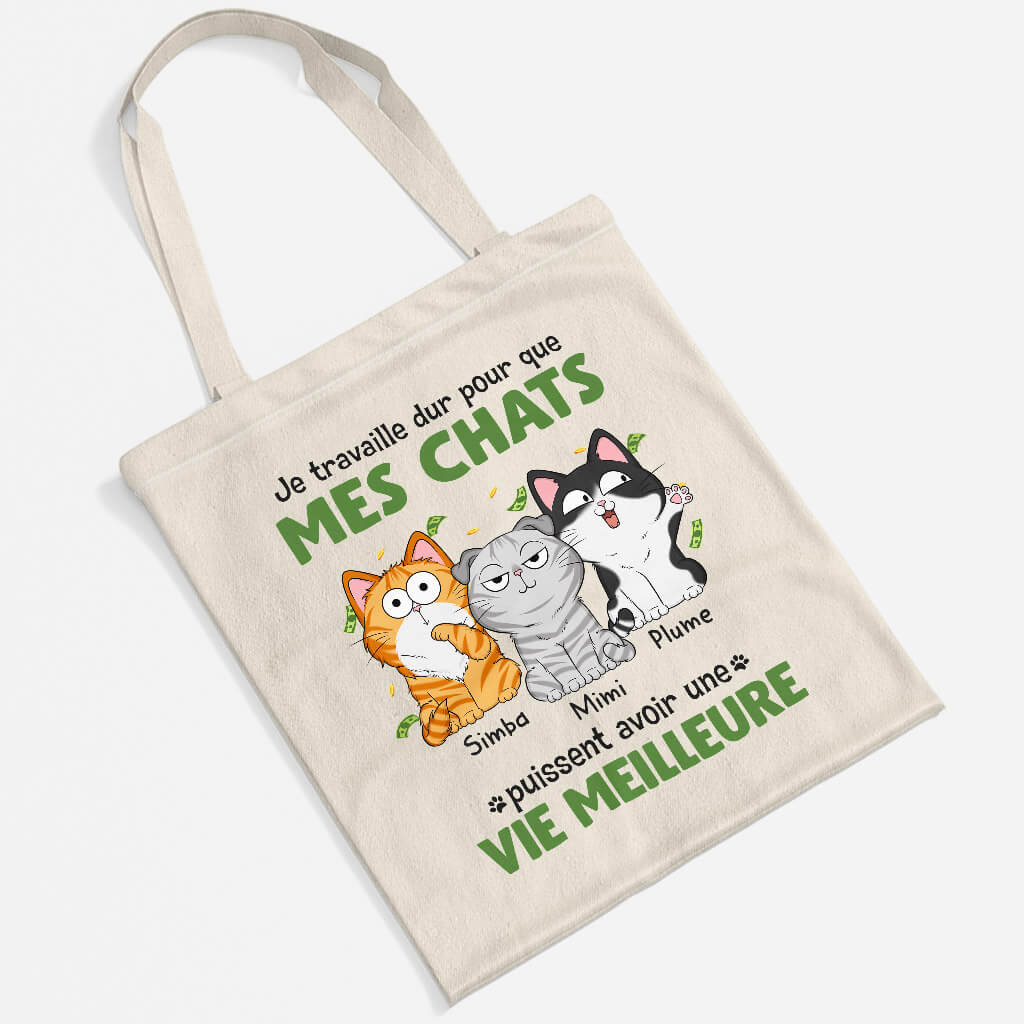 Tote bag avec motif chat pour un accessoire pratique et expressif