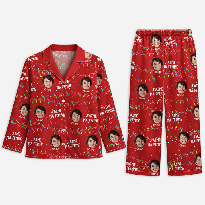 Pyjamas assortis personnalisés