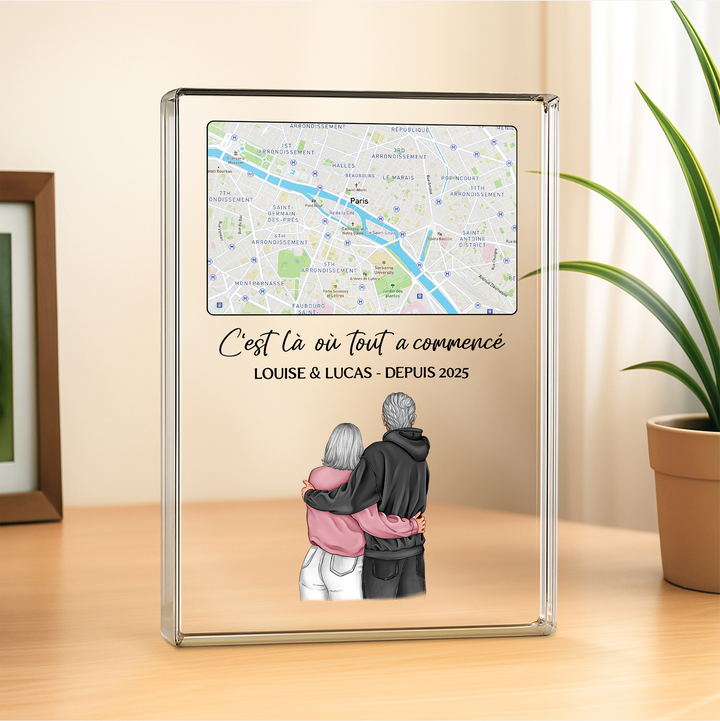 Plaque en acrylique personnalisée (photo + message)