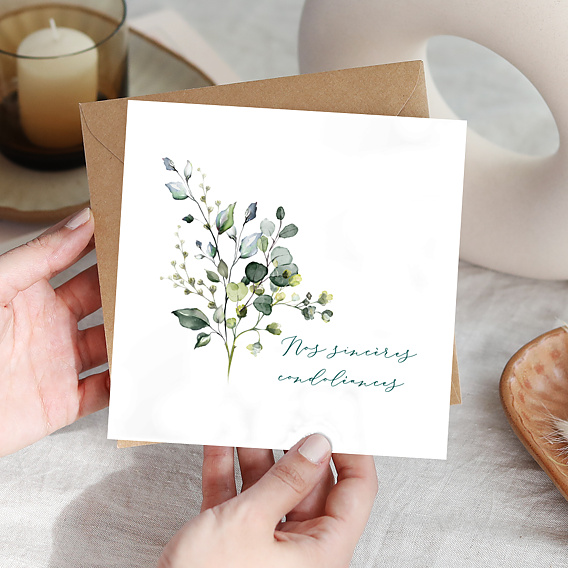 Carte écrite à la main avec message sincère