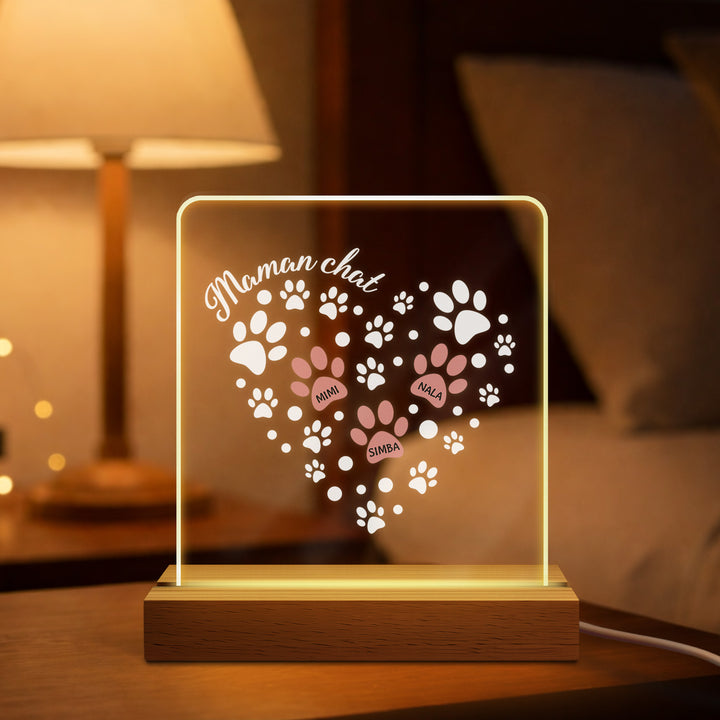 Lampe ou veilleuse en forme de chat pour une atmosphère douce et apaisante