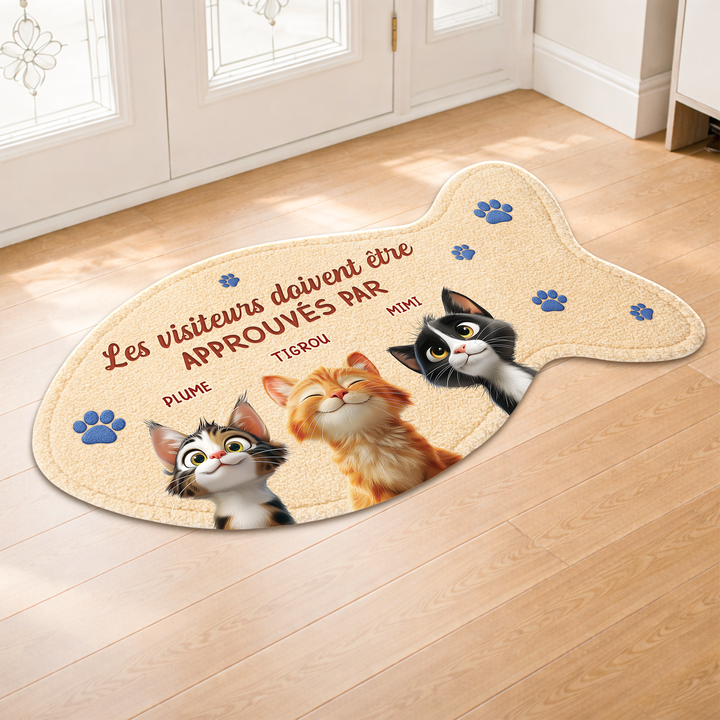 Tapis d'entrée personnalisé chat pour une déco originale dès l’entrée