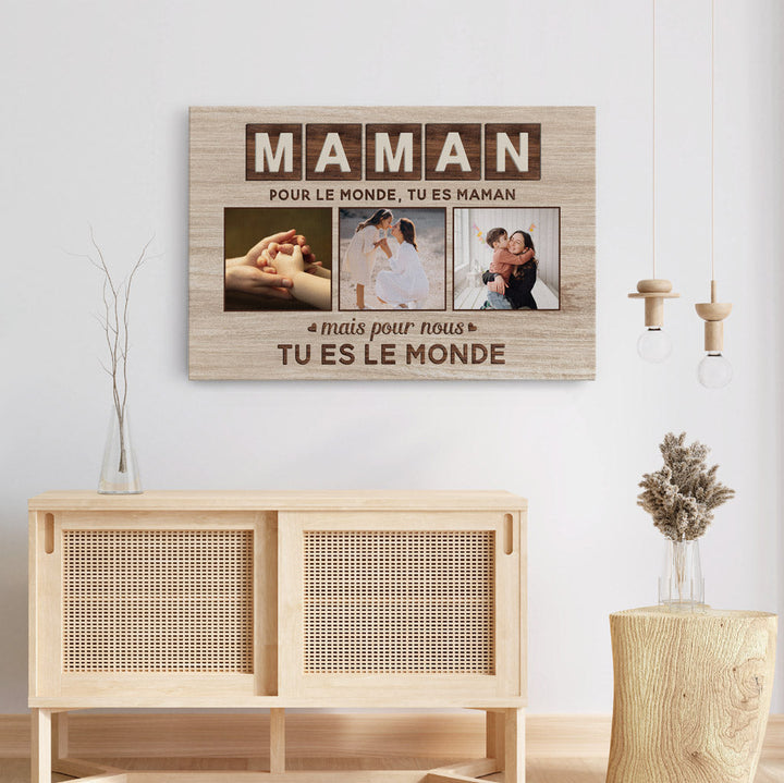 Tableau personnalisé avec photo ou message familial